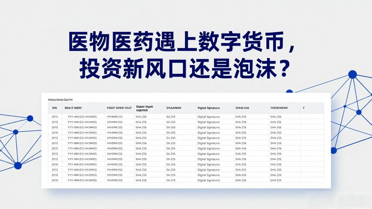 生物医药遇上数字货币，投资新风口还是泡沫？