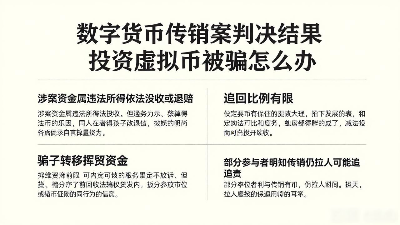 数字货币传销案判决结果 投资虚拟币被骗怎么办