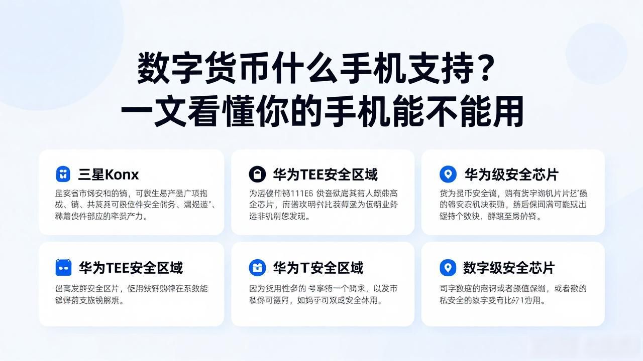 数字货币什么手机支持？一文看懂你的手机能不能用