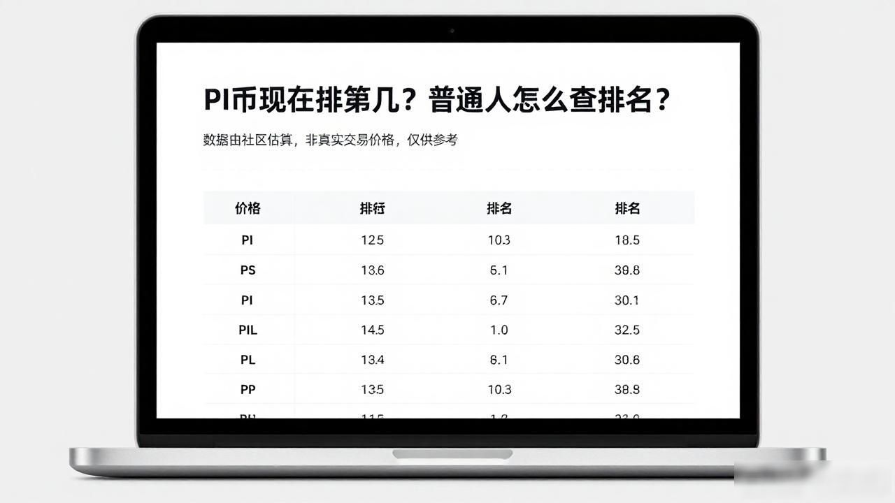 PI币最新排名查询渠道_数字货币pi排行榜_PI币当前价格估算