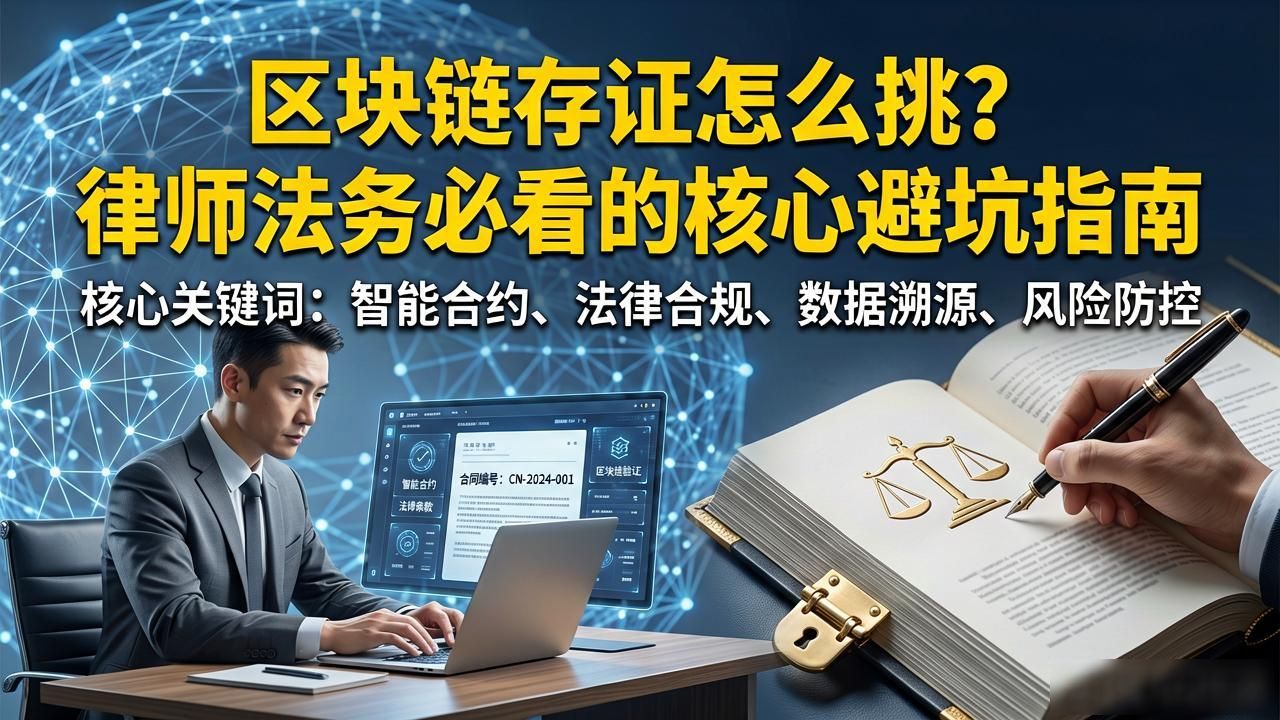 区块链存证怎么挑？律师法务必看的核心避坑指南