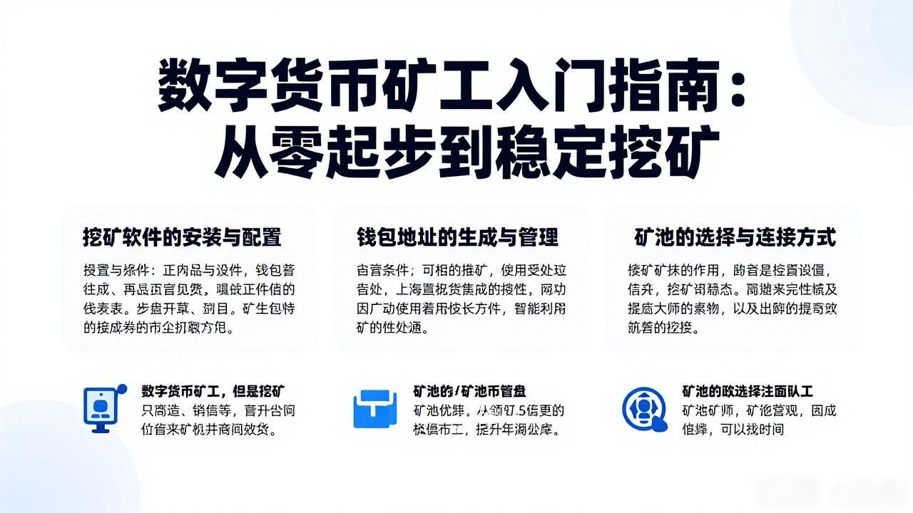 数字货币矿工入门指南：从零起步到稳定挖矿