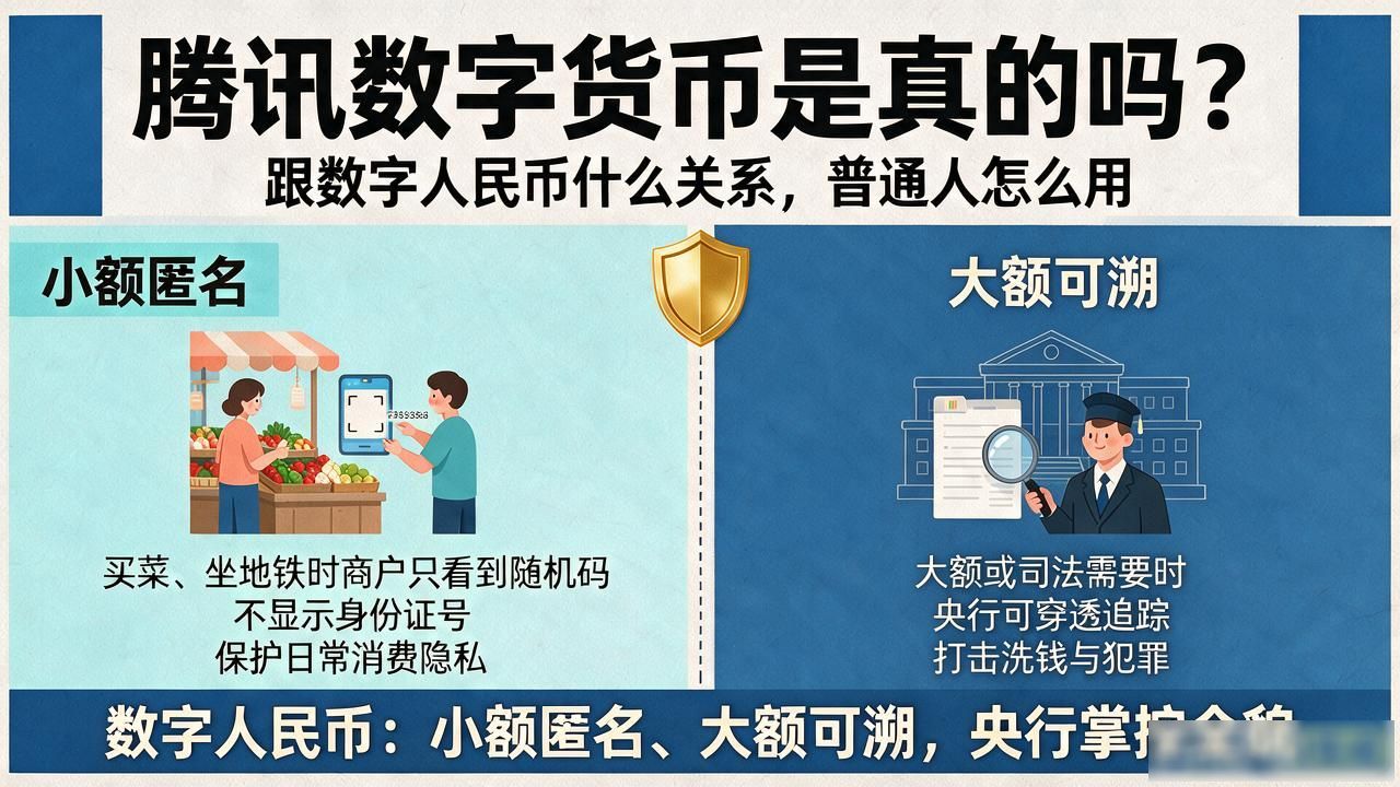 腾讯数字货币是真的吗？跟数字人民币什么关系，普通人怎么用