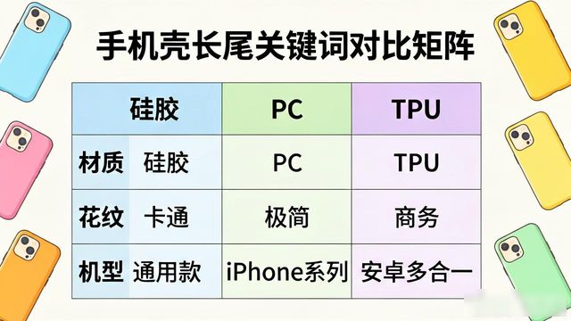 长尾关键词与对比矩阵：小流量也能做成大生意