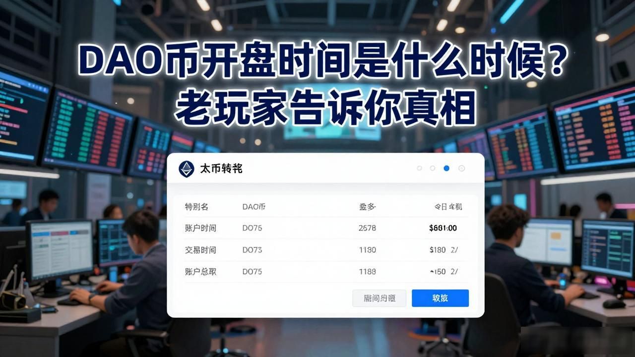 DAO币开盘时间是什么时候？老玩家告诉你真相