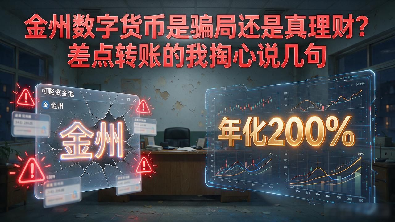 金州数字货币是骗局还是真理财？差点转账的我掏心说几句