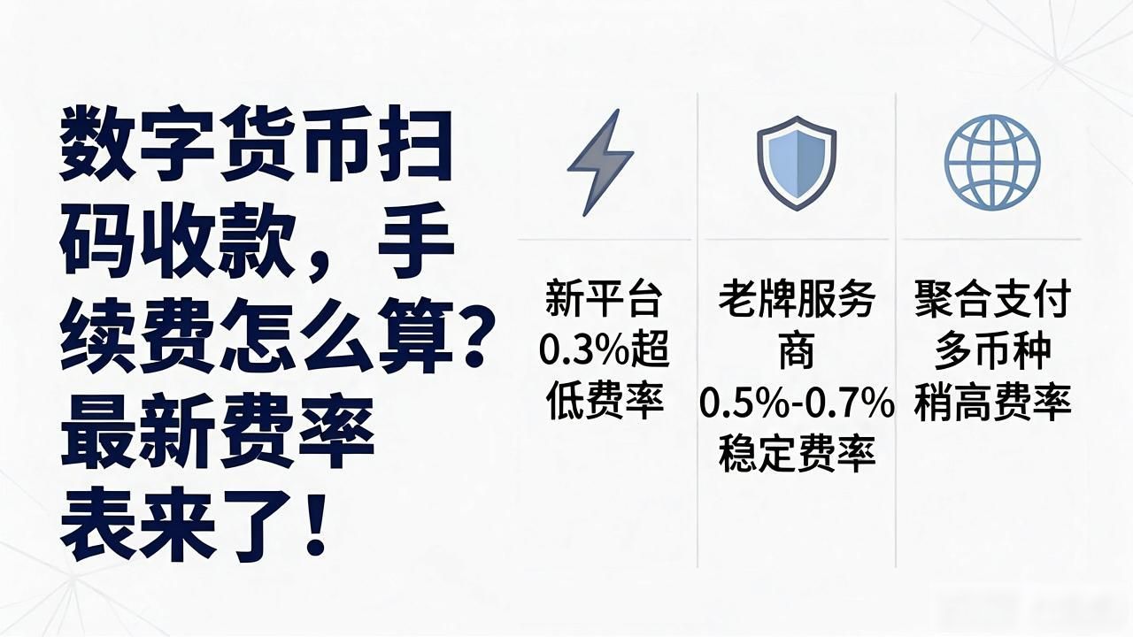 数字货币扫码收款，手续费怎么算？最新费率表来了