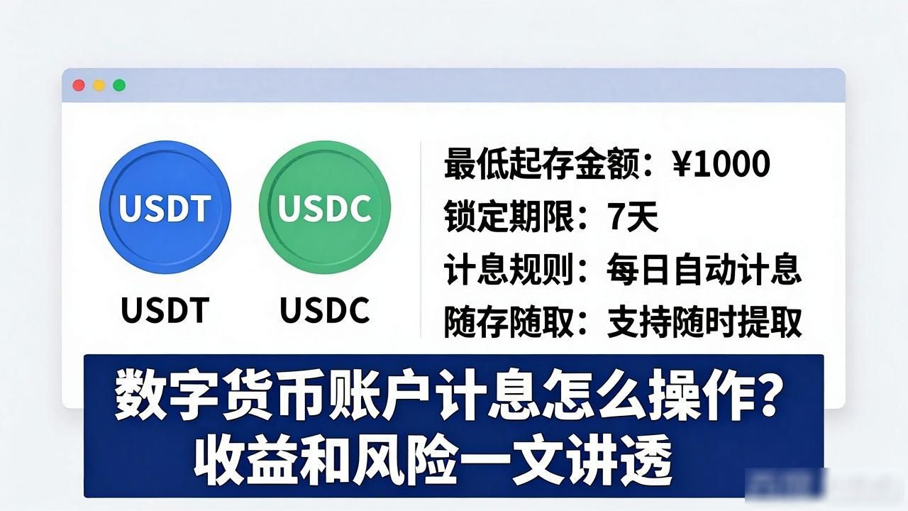 数字货币账户计息怎么操作？收益和风险一文讲透
