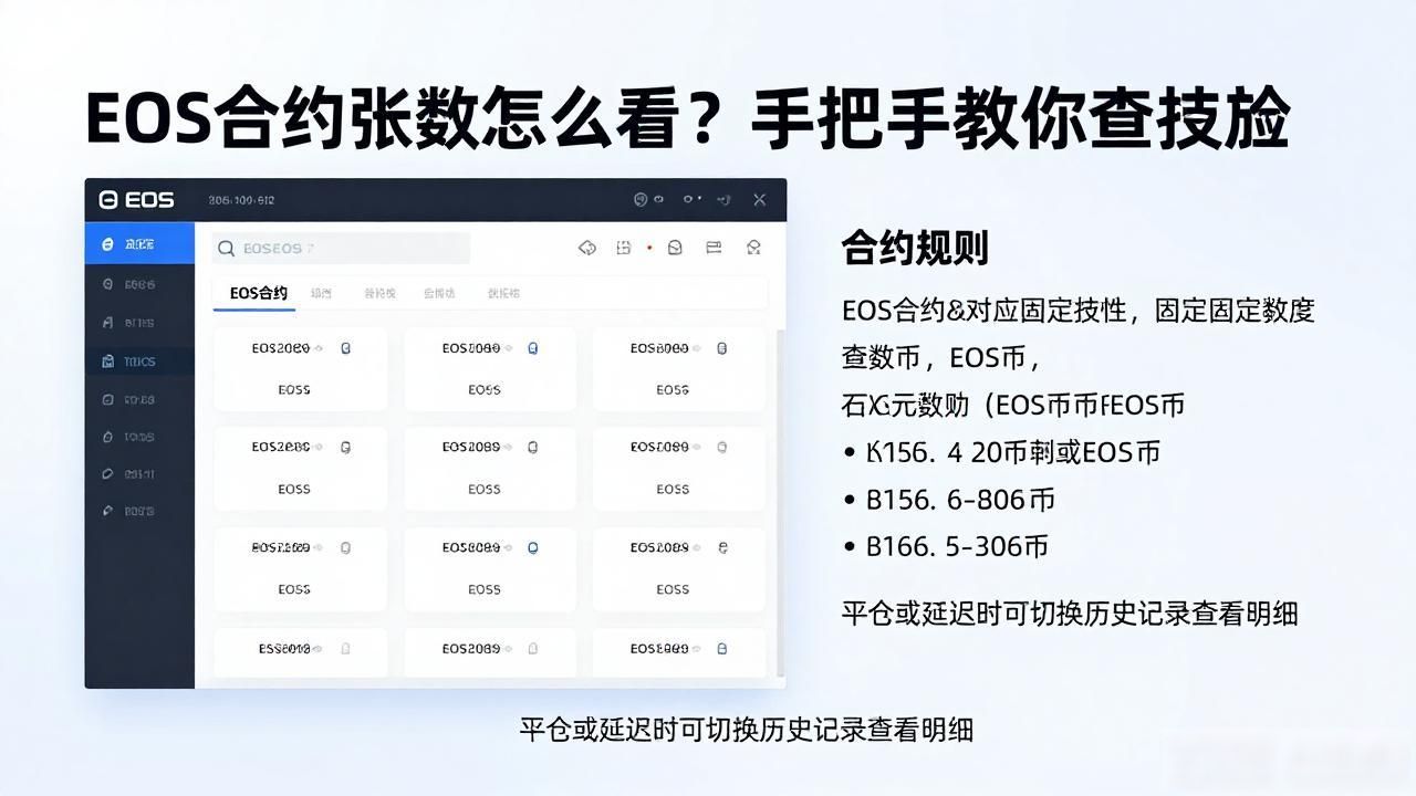 EOS合约张数怎么看？手把手教你查持仓