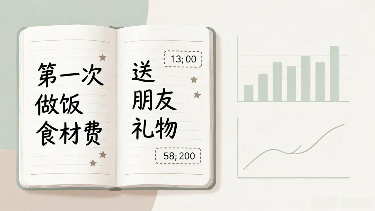 记账视觉化收藏_数字书签生活记录_货币数字书签