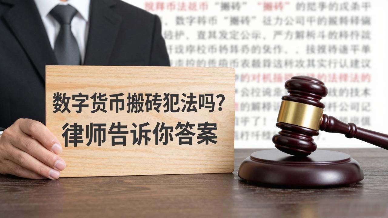 数字货币搬砖犯法吗？律师告诉你答案