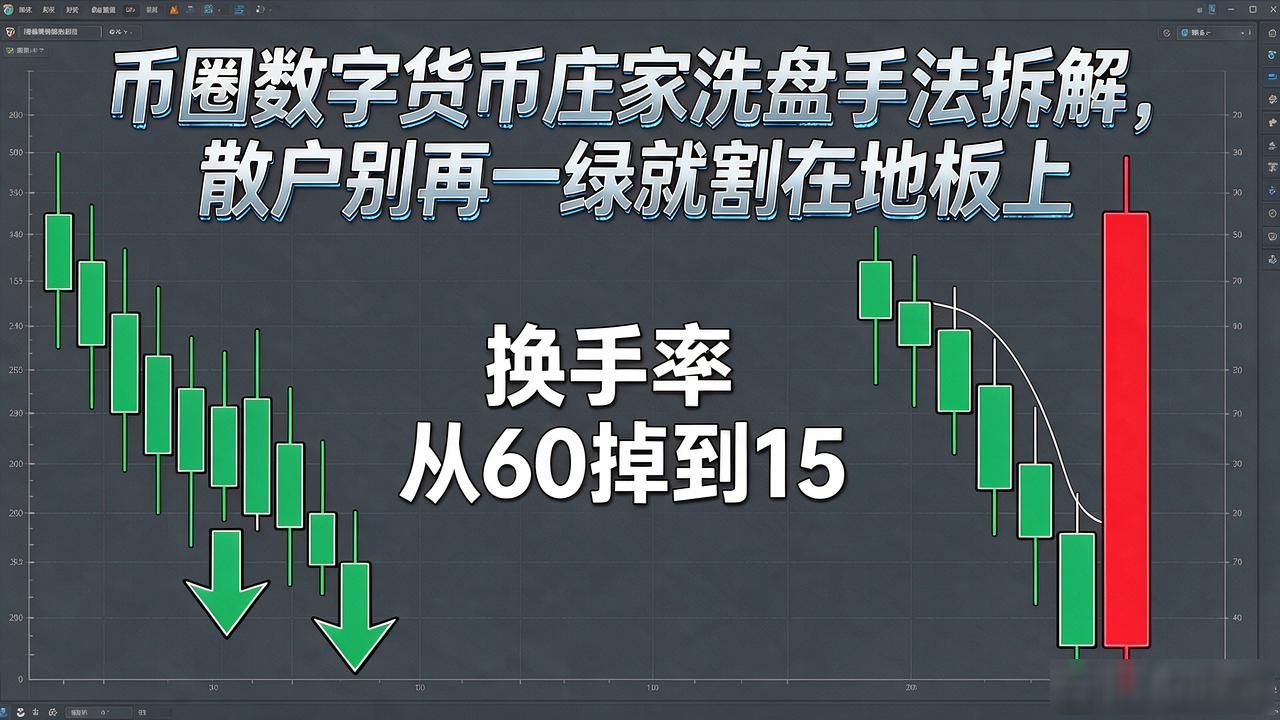 币圈数字货币庄家洗盘手法拆解，散户别再一绿就割在地板上