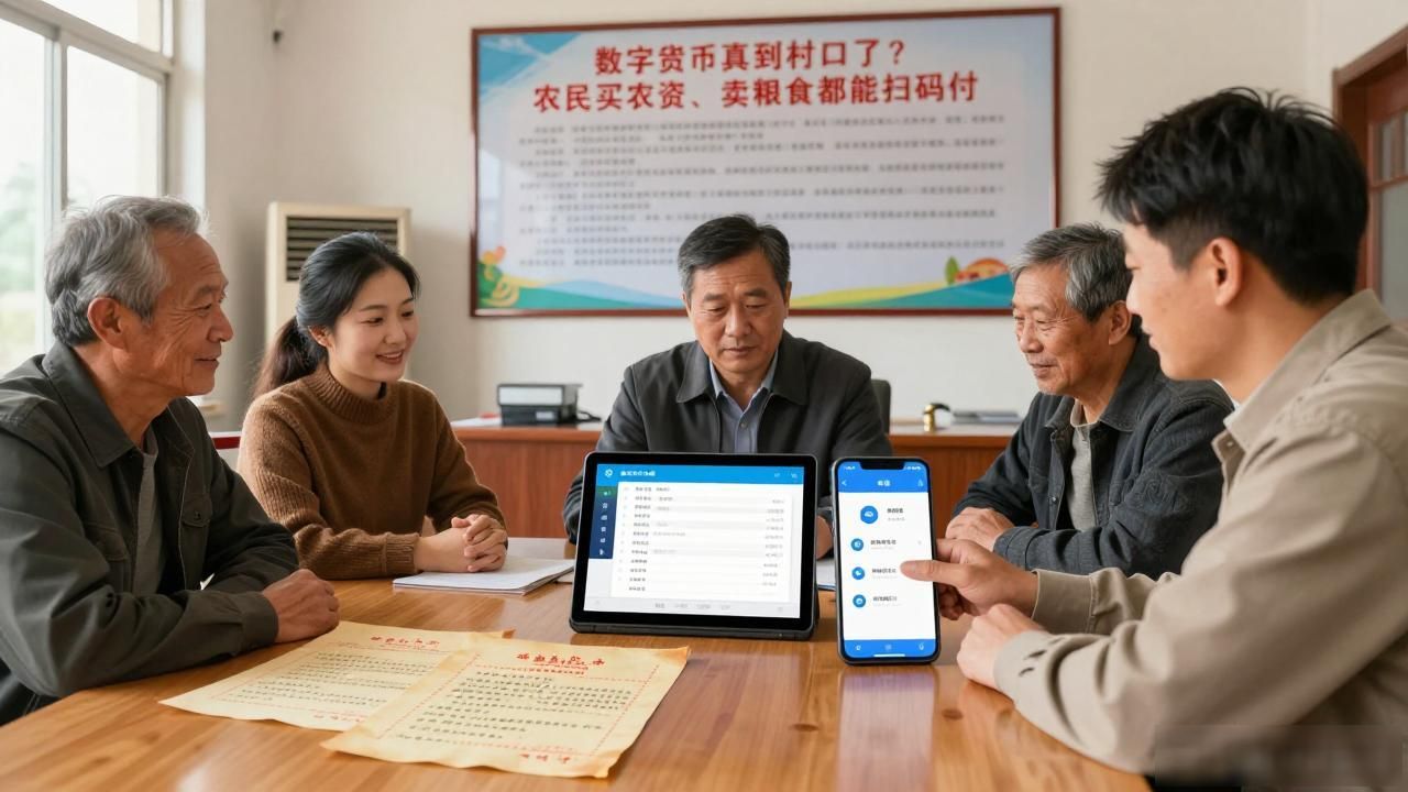 数字货币真到村口了？农民买农资、卖粮食都能扫码付