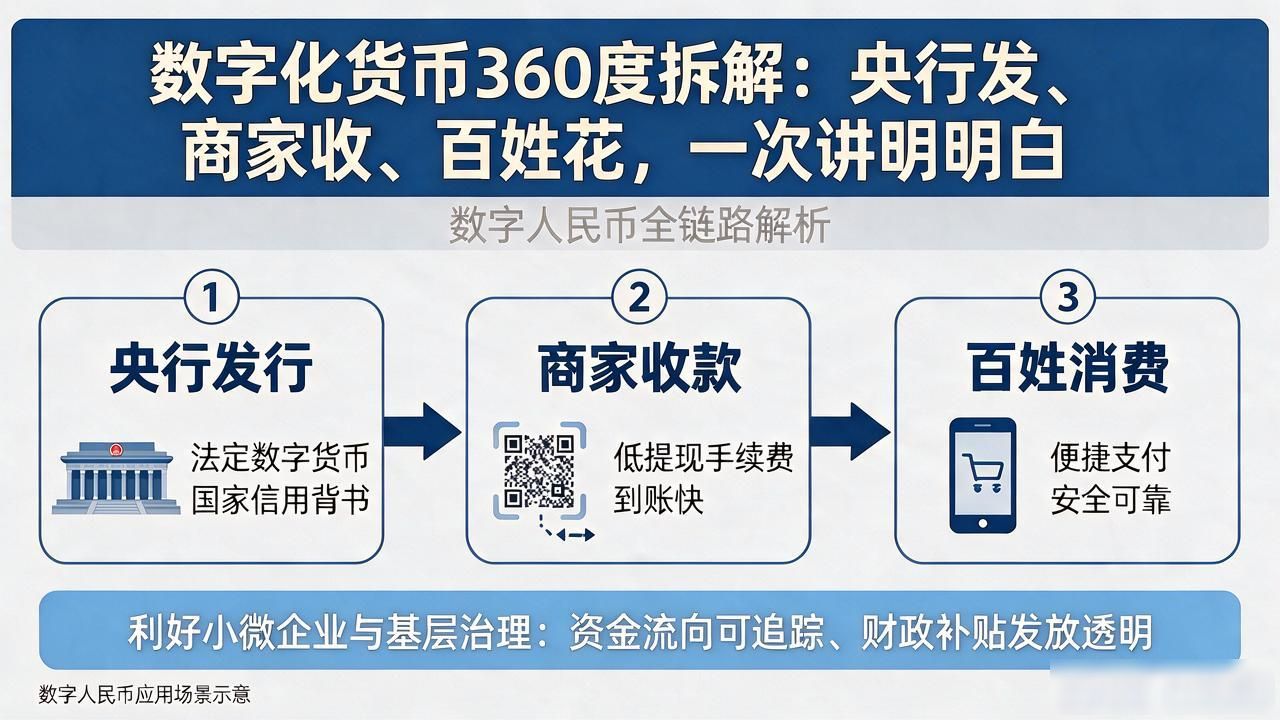 数字化货币360度拆解：央行发、商家收、百姓花，一次讲明白