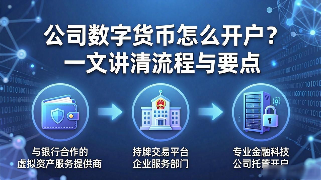 公司数字货币怎么开户？一文讲清流程与要点