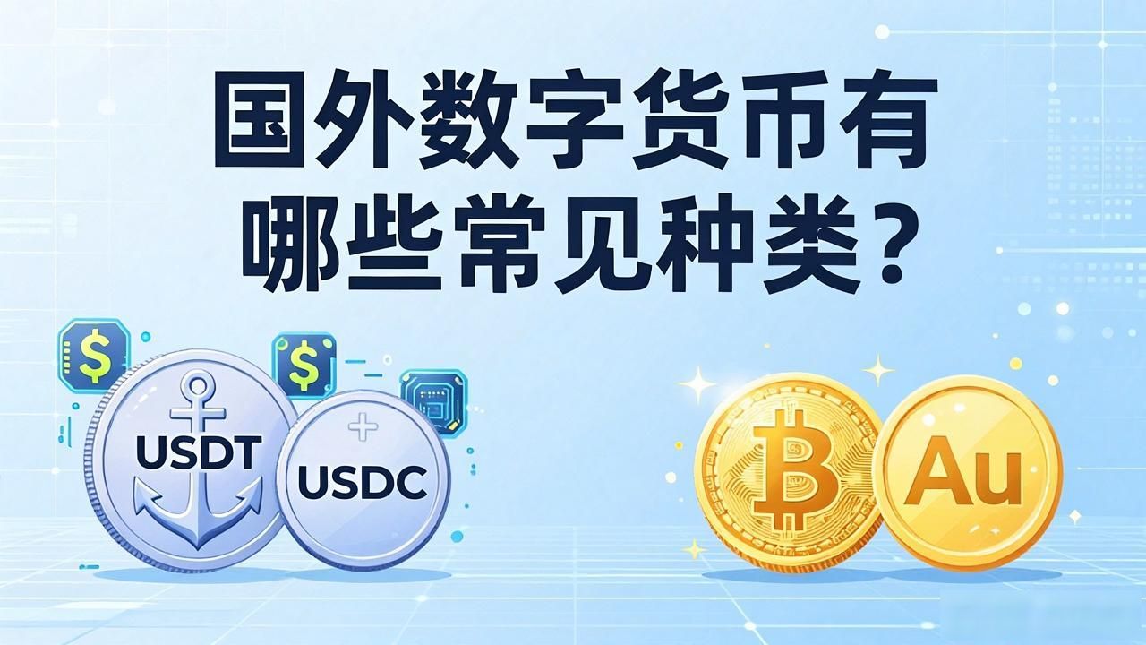 国外数字货币有哪些常见种类？
