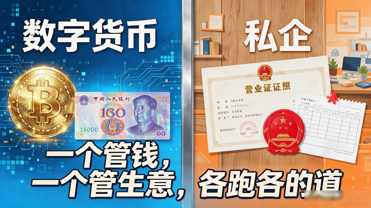 数字货币和私企的区别到底在哪 干小生意的老板花两分钟就搞明白了