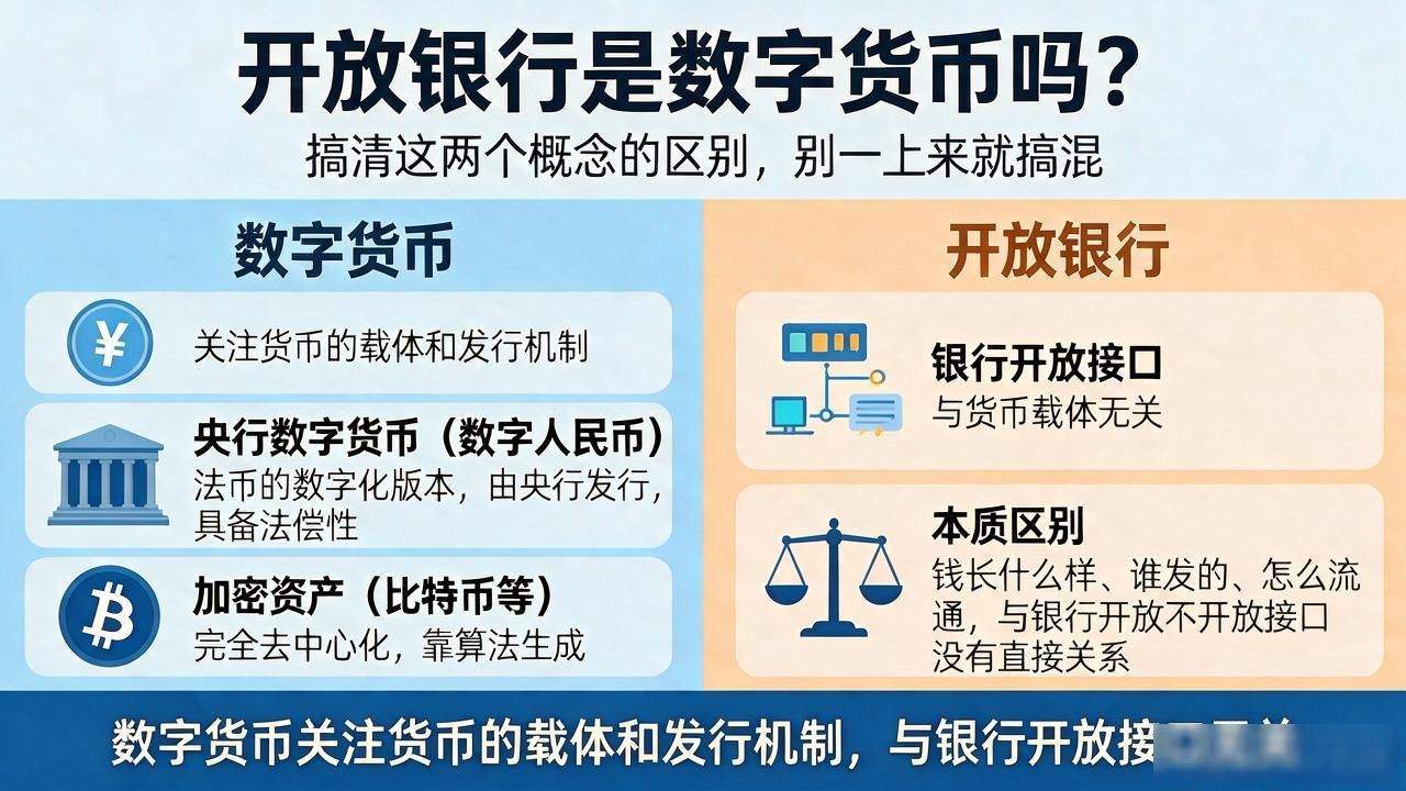 开放银行是数字货币吗？搞清这两个概念的区别，别一上来就搞混