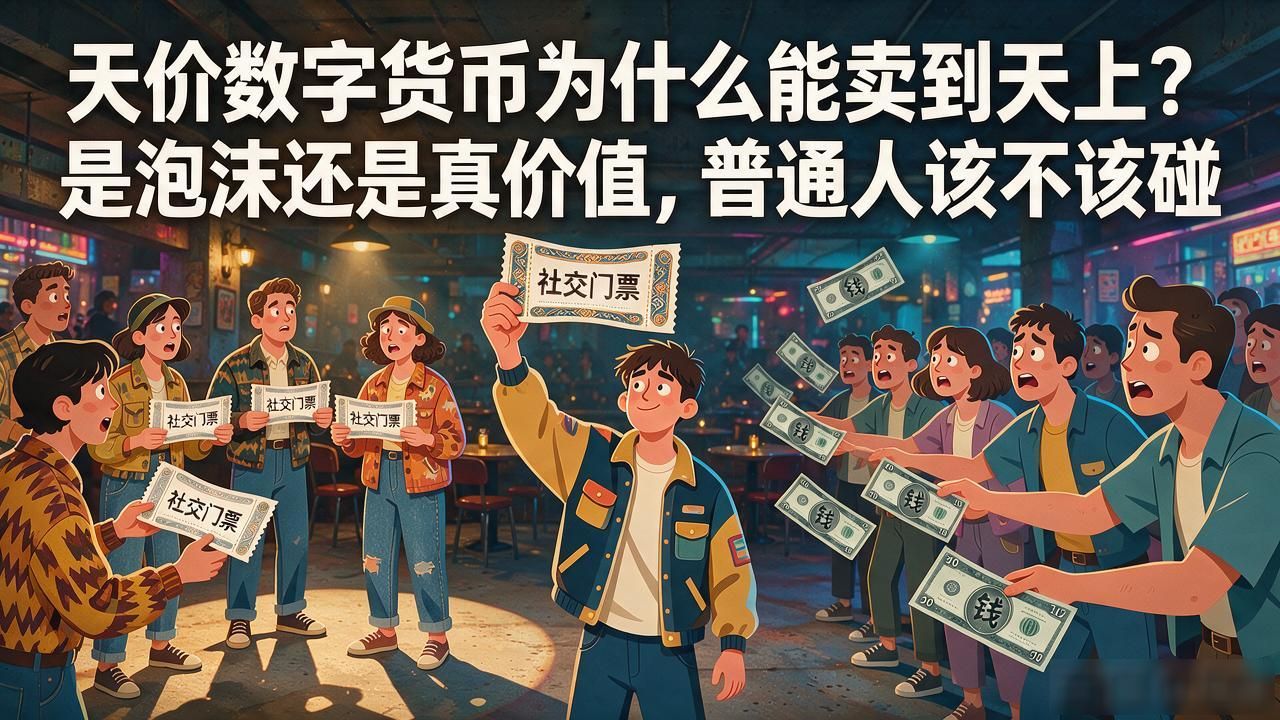 天价数字货币为什么能卖到天上？是泡沫还是真价值，普通人该不该碰