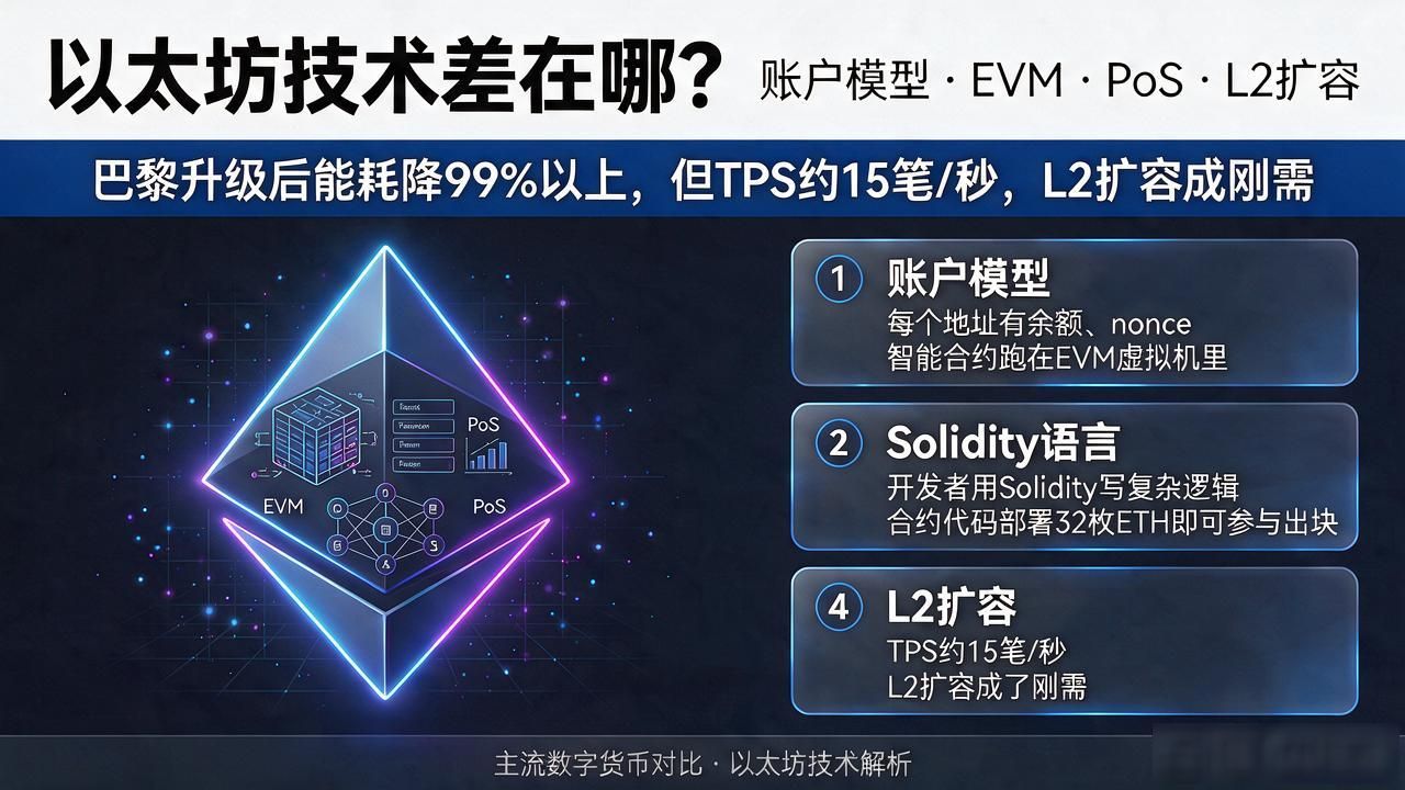 比特币以太坊Solana技术差在哪？主流数字货币对比