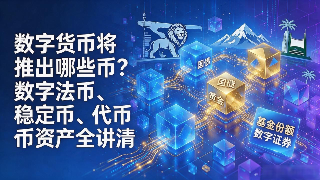 数字货币将推出哪些币？数字法币、稳定币、代币资产全讲清