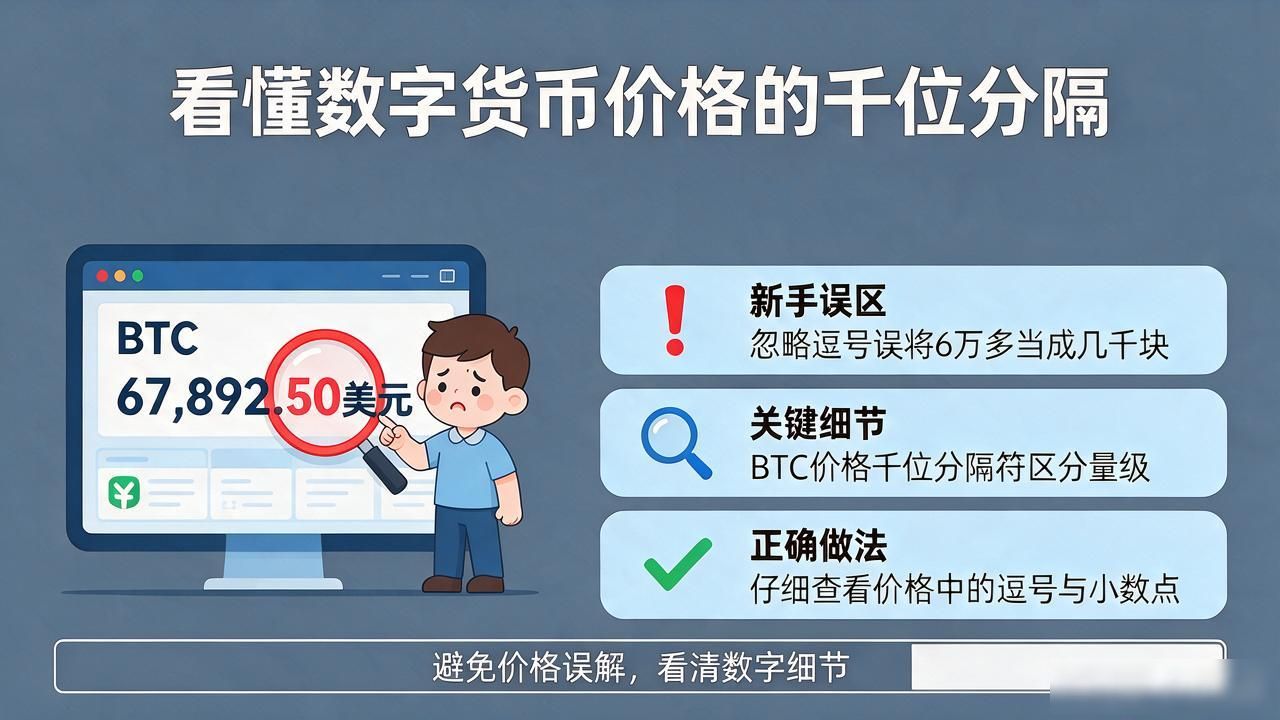 数字货币价格里的逗号：看懂千位分隔，不再被"假便宜"忽悠