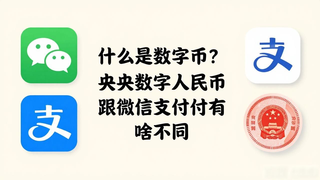 什么是数数字货币？央行数字人民币跟微信支付宝有啥不同