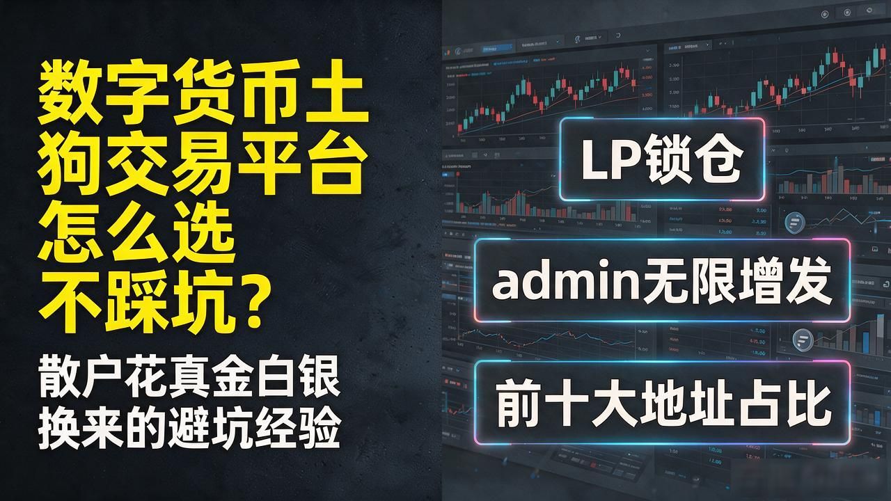 数字货币土狗交易平台怎么选不踩坑？散户花真金白银换来的避坑经验