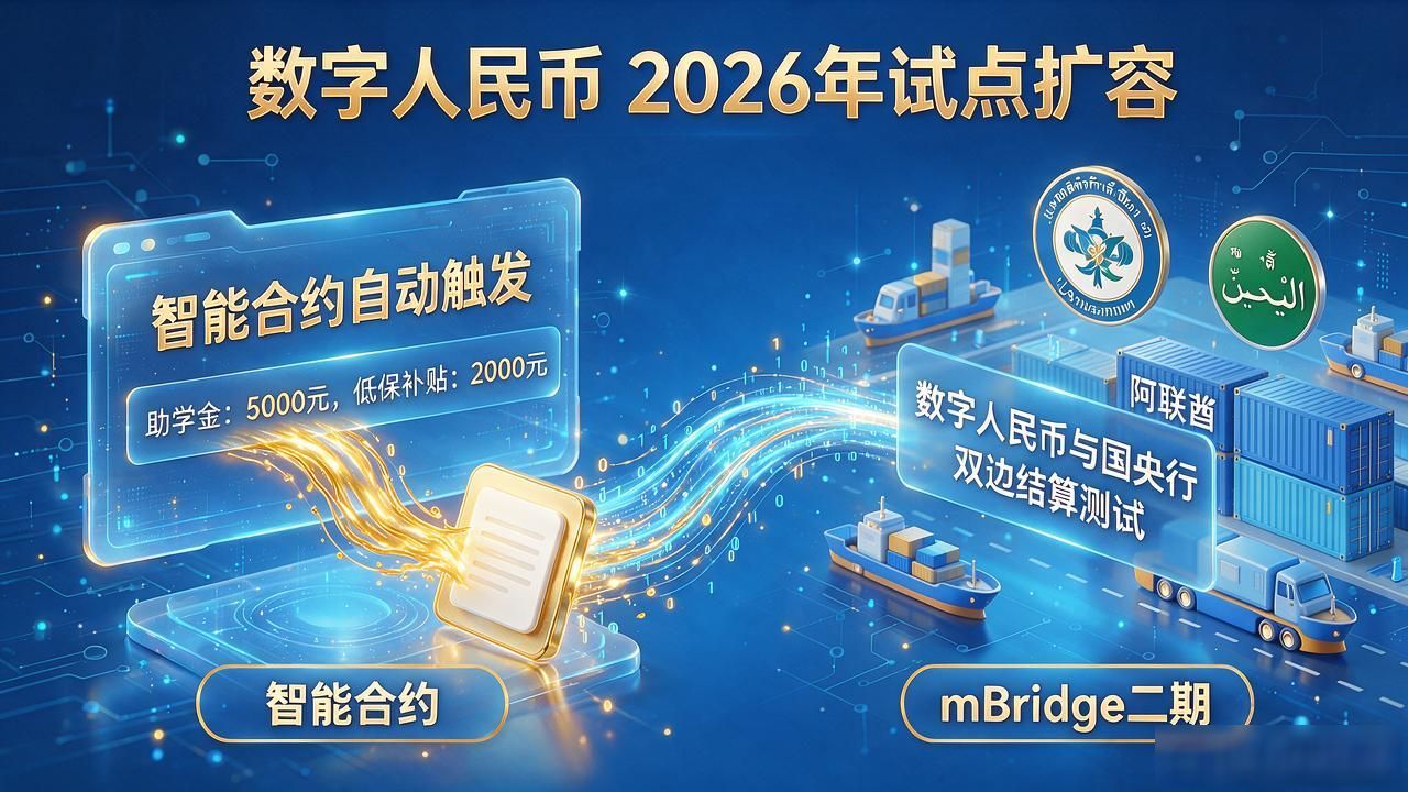 数字人民币最新信息，2026年试点又扩容了，钱包功能也升级