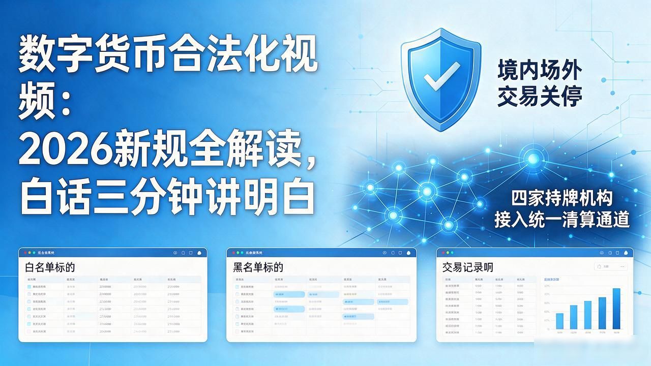 数字货币合法化视频：2026新规全解读，白话三分钟讲明白