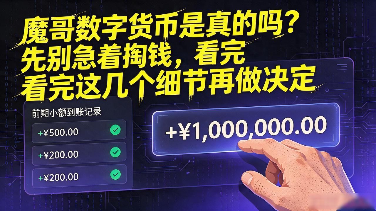 魔哥数字货币是真的吗？先别急着掏钱，看完这几个细节再做决定