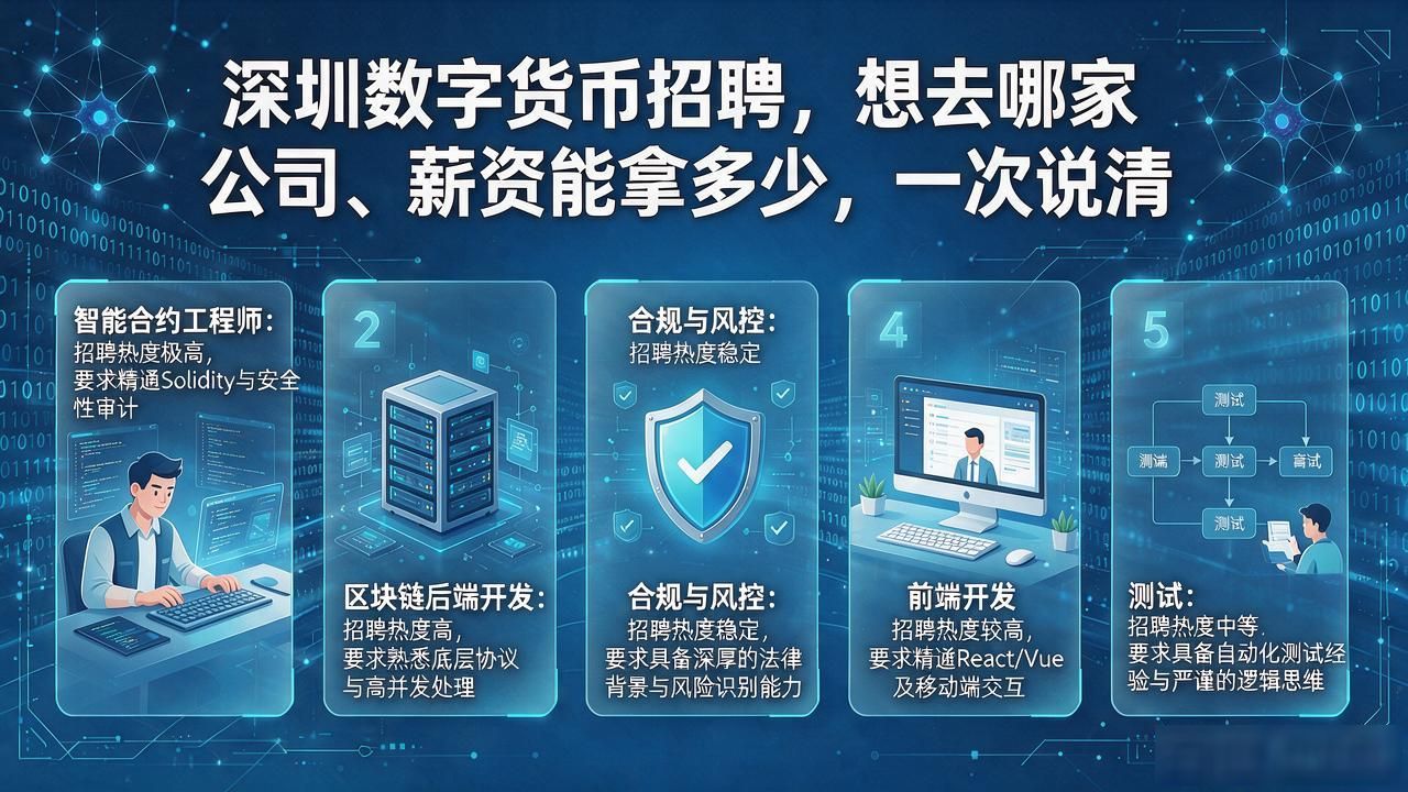 深圳数字货币招聘，想去哪家公司、薪资能拿多少，一次说清