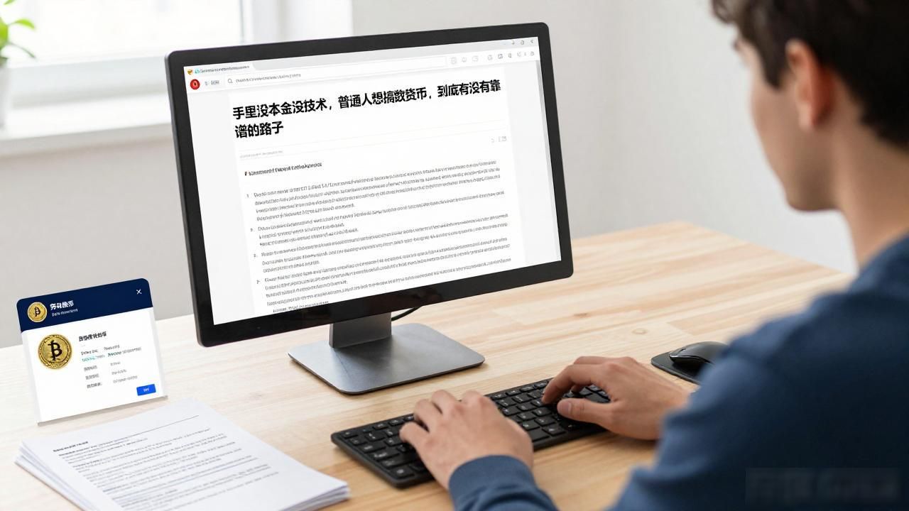 手里没本金没技术，普通人想搞数字货币，到底有没有靠谱的路子