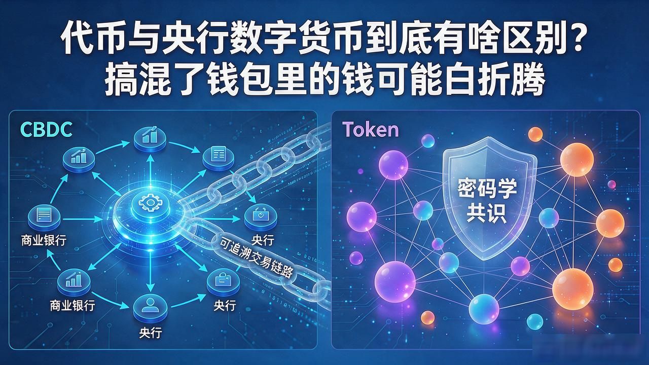代币与央行数字货币到底有啥区别？搞混了钱包里的钱可能白折腾
