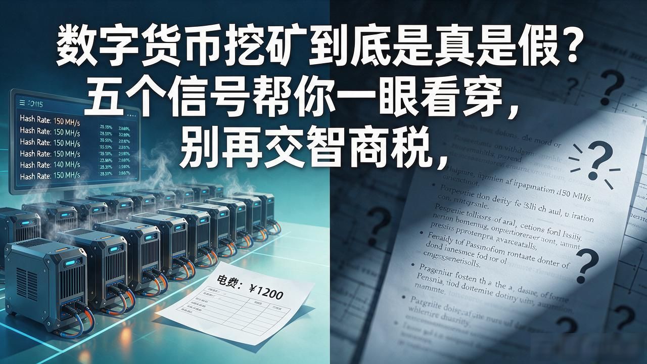 数字货币挖矿到底是真是假？五个信号帮你一眼看穿，别再交智商税